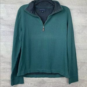 Banana Republic Green Quarter Zip Up Sweater SZ M